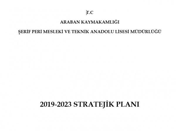2019-2023 STRATEJİK PLANI